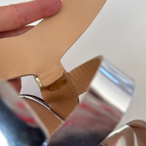 IRO Xoey Flat Sandals Mirrored Silver with Buckles Womens size 39/ 9 - Picture 11 of 16